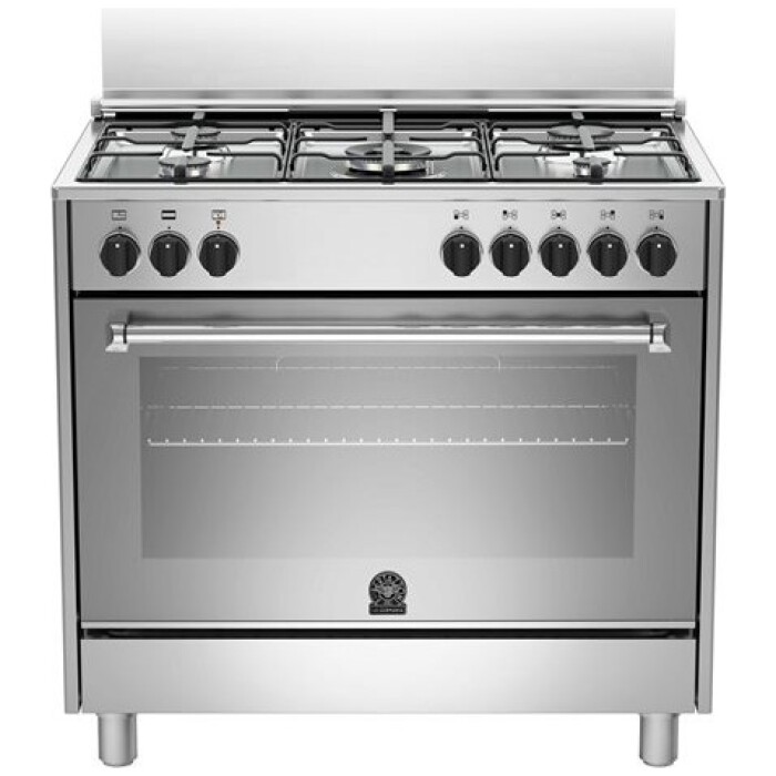 La Germania AMN905MFESXE Cucina 90x60 - 5 Fuochi GAS - Forno Elettrico Ventilato - INOX